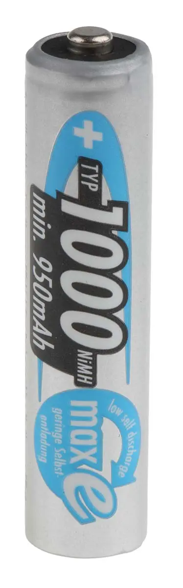 Produktfoto 1 von Ansmann Ansmann MaxE AAA-Akku, Nickel-Metallhydrid, 1.2 V, 1 Ah, 50 °C, -20 °C