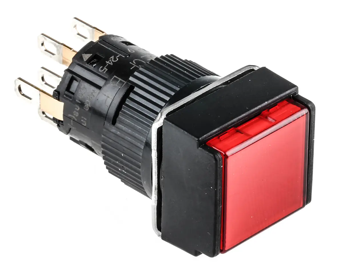 Produktfoto 1 von Schneider Electric Harmony Druckschalter Rot Beleuchtet Rastend Panel Ø 16 mm, 2-poliger Umschalter, IP65