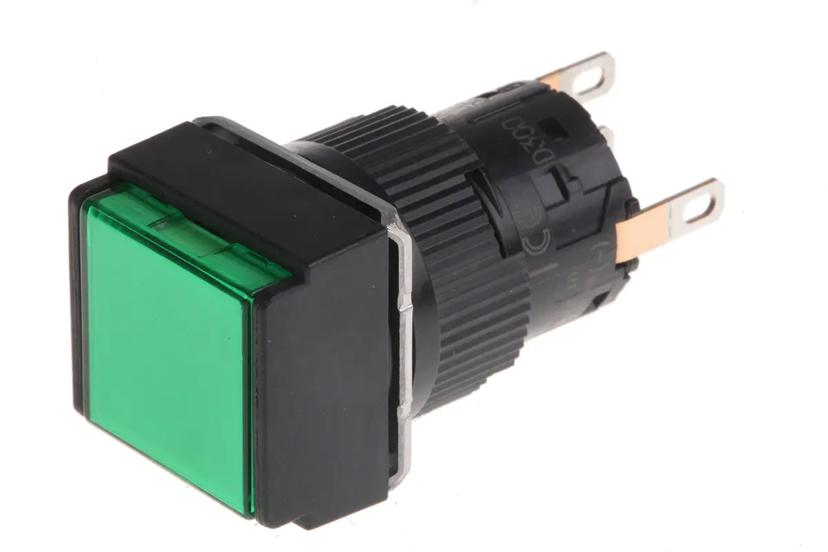 Produktfoto 1 von Schneider Electric Harmony Druckschalter Grün Beleuchtet Federrückstellung Panel Ø 16 mm, 1-poliger Umschalter / 1.5A 24