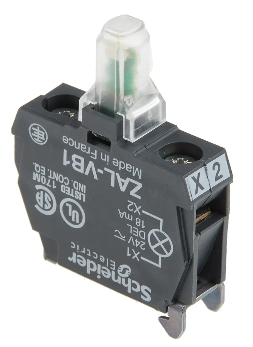 Produktfoto 1 von Schneider Electric Harmony Lichtblock Anzeigenblock LED Weiß beleuchtet 24V Schraube