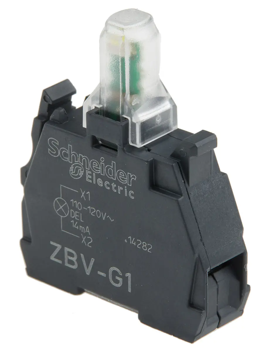 Produktfoto 1 von Schneider Electric Harmony XB Lichtblock Anzeigenblock LED Weiß beleuchtet 110V, 120 V Schraube