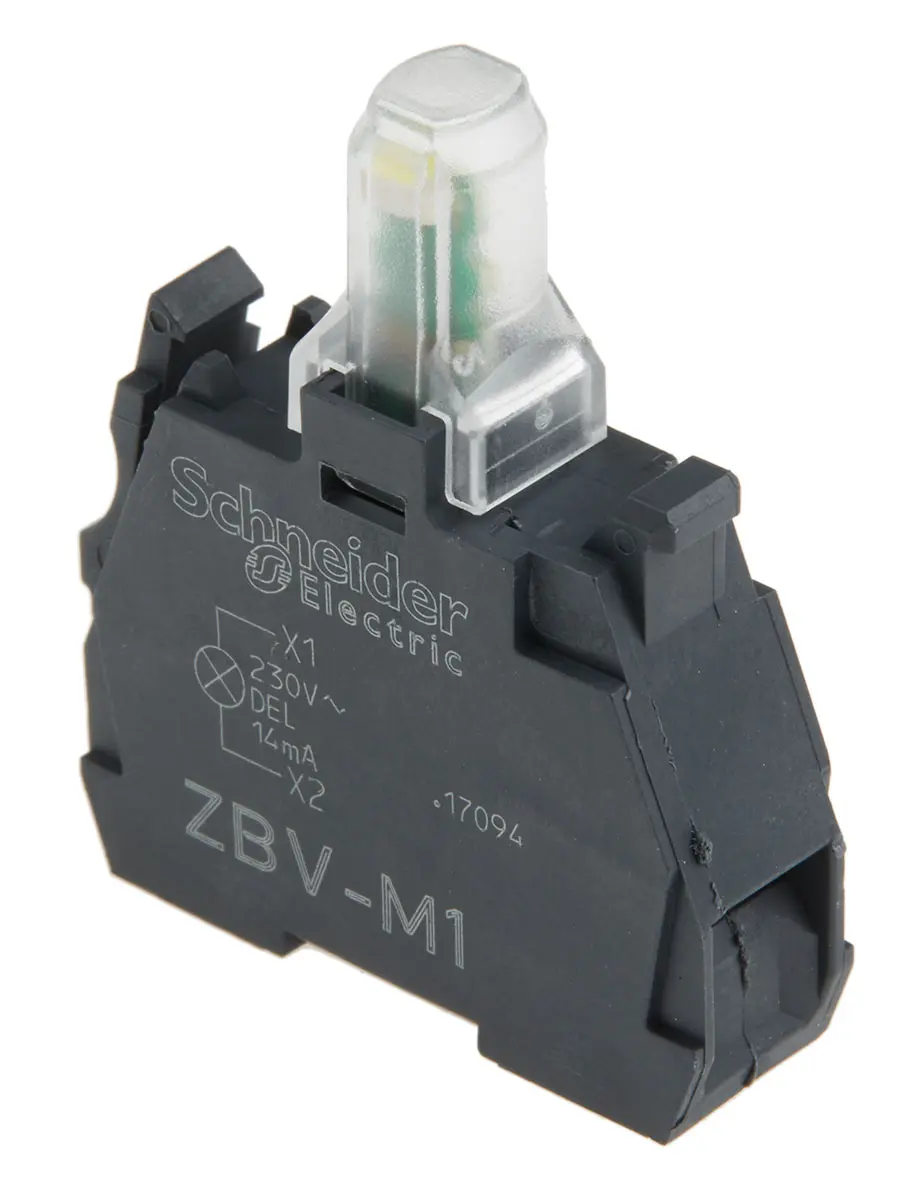 Produktfoto 1 von Schneider Electric Harmony Lichtblock Anzeigenblock LED Weiß beleuchtet 230V Schraube