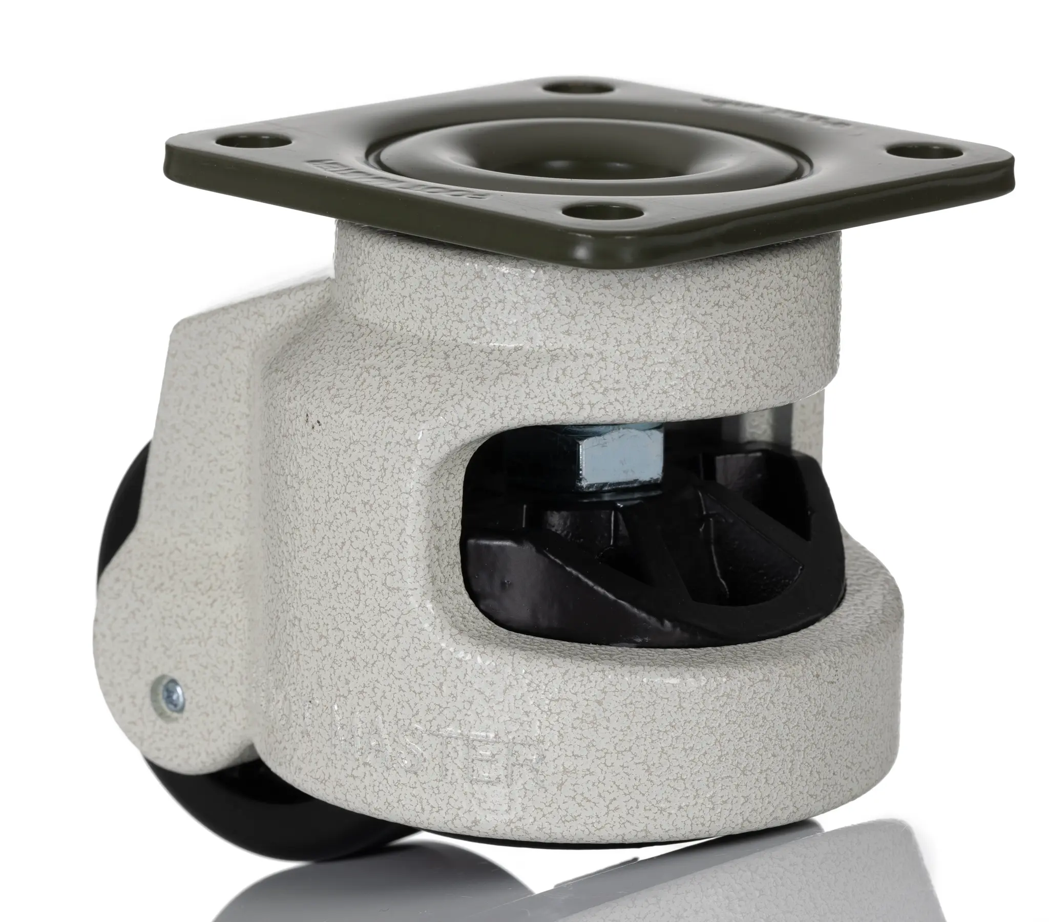 Produktfoto 1 von RS PRO Drehlager Lenkrolle, Rad ø 75mm, 1000kg, Ges H. 120mm, Rad B. 30mm, 95 x 95mm, Platte, Nylon-Material