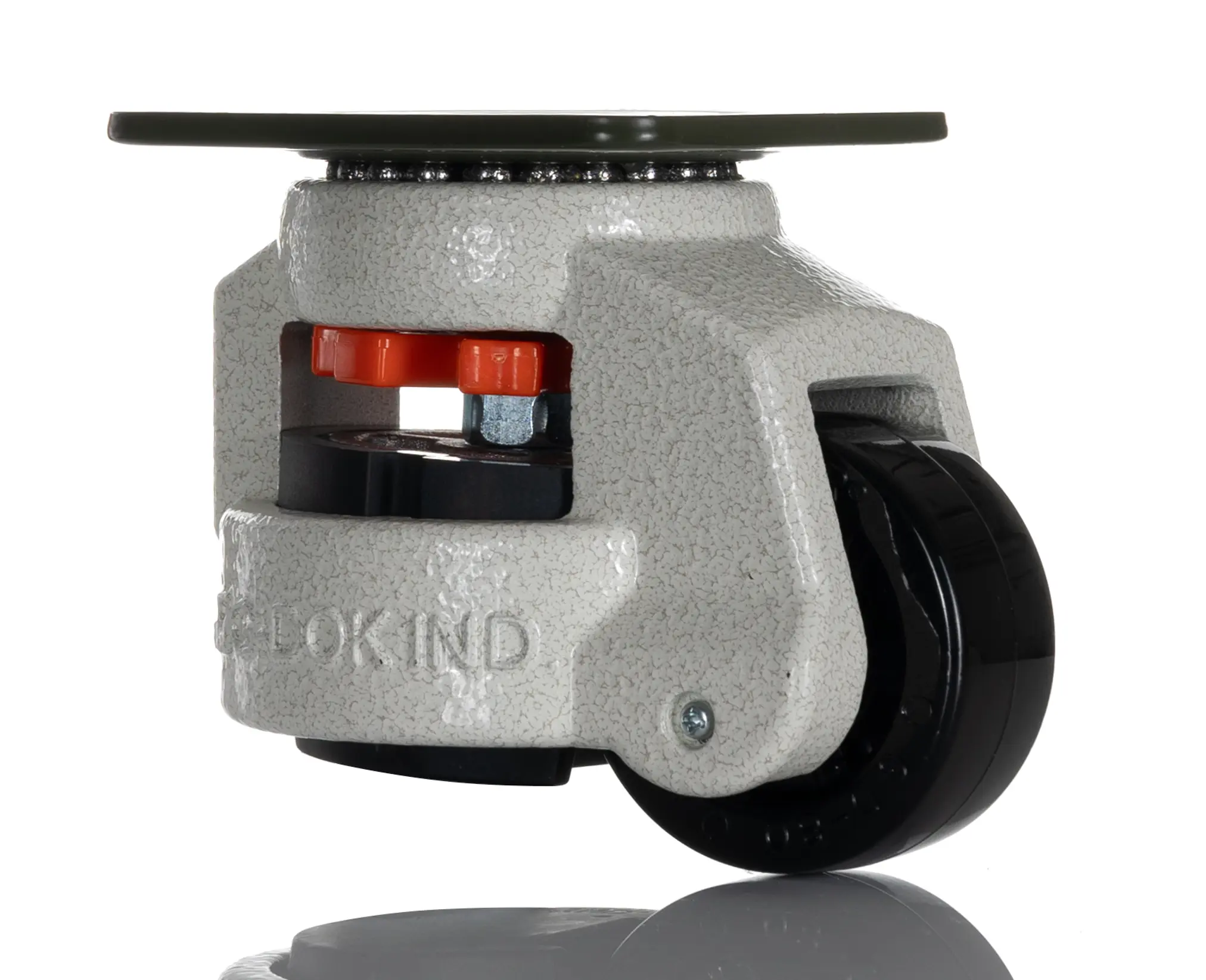 Produktfoto 1 von RS PRO Drehlager Lenkrolle, Rad ø 63mm, 250kg, Ges H. 103mm, Rad B. 30mm, 90 x 90mm, Platte, Nylon-Material