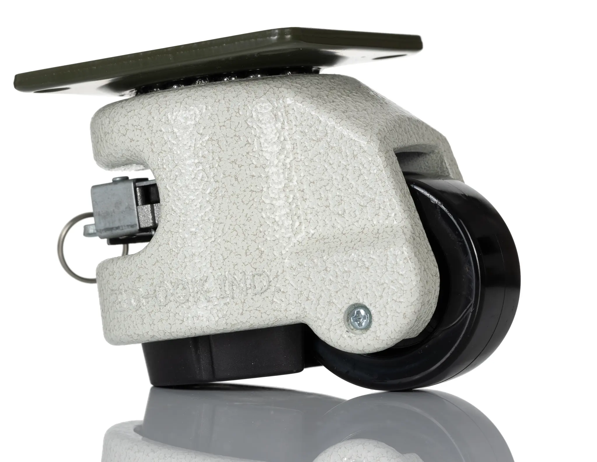 Produktfoto 1 von RS PRO Drehlager Lenkrolle, Rad ø 50mm, 250kg, Ges H. 82mm, Rad B. 25mm, 73 x 73mm, Platte, Nylon-Material