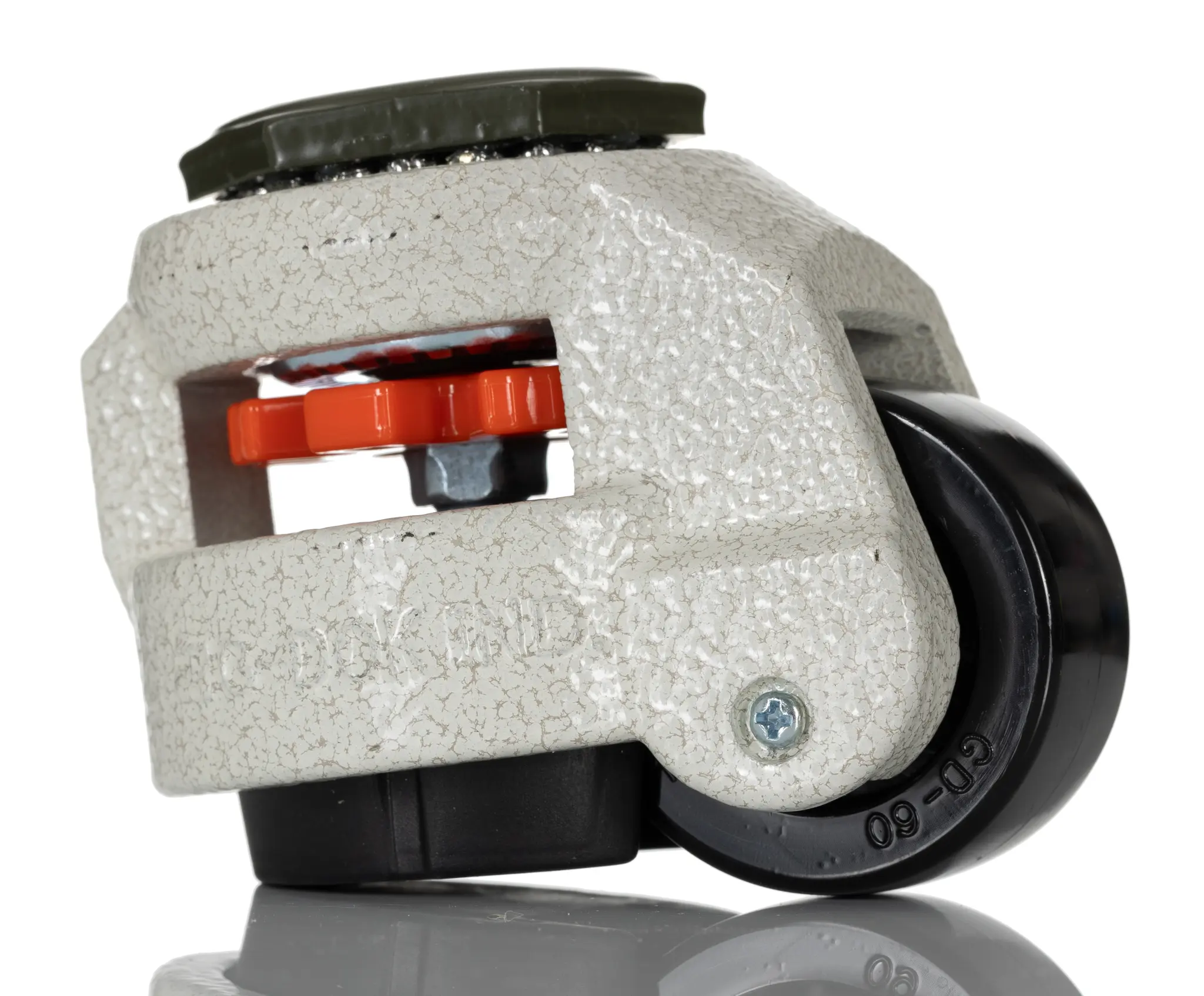 Produktfoto 1 von RS PRO Drehlager Lenkrolle, Rad ø 50mm, 250kg, Ges H. 82mm, Rad B. 25mm, Gewindebolzen, Nylon-Material
