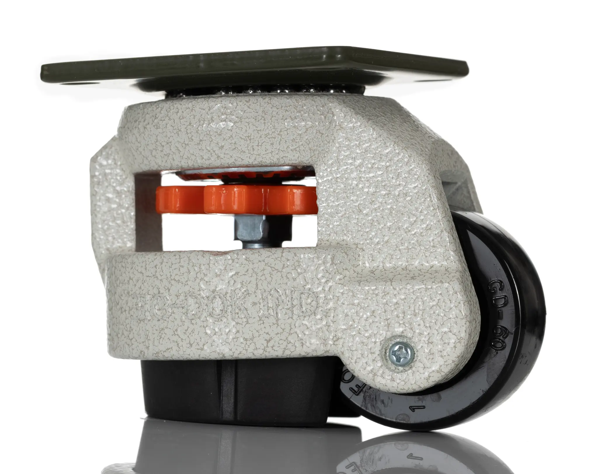 Produktfoto 1 von RS PRO Drehlager Lenkrolle, Rad ø 50mm, 250kg, Ges H. 82mm, Rad B. 25mm, 73 x 73mm, Platte, Nylon-Material
