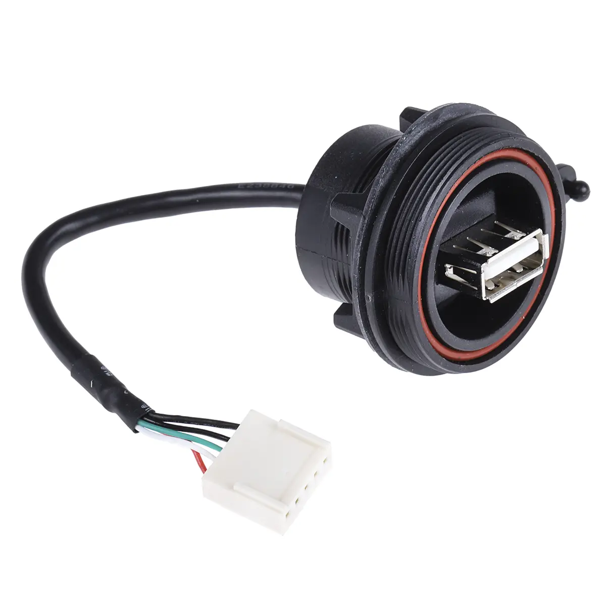 Produktfoto 1 von Bulgin USB-Kabel, 5-polig, Buchse / USBA, 150mm USB 2.0 Schwarz