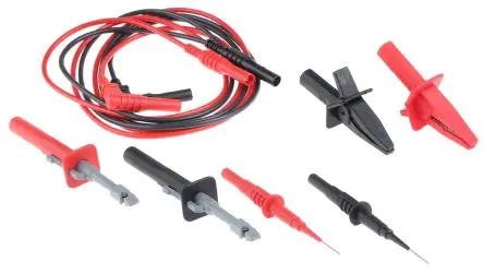 Produktfoto 1 von RS PRO Multimeter-Messleitungen mit Krokodilklemme, Buchse, Testleitung Set 10A