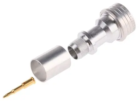 Produktfoto 1 von Huber+Suhner Stecker Koaxialsteckverbinder QN-Steckverbinder, Kabel, für RG214/U-Kabel, 50 Ω Crimpbefestigung, Standard,