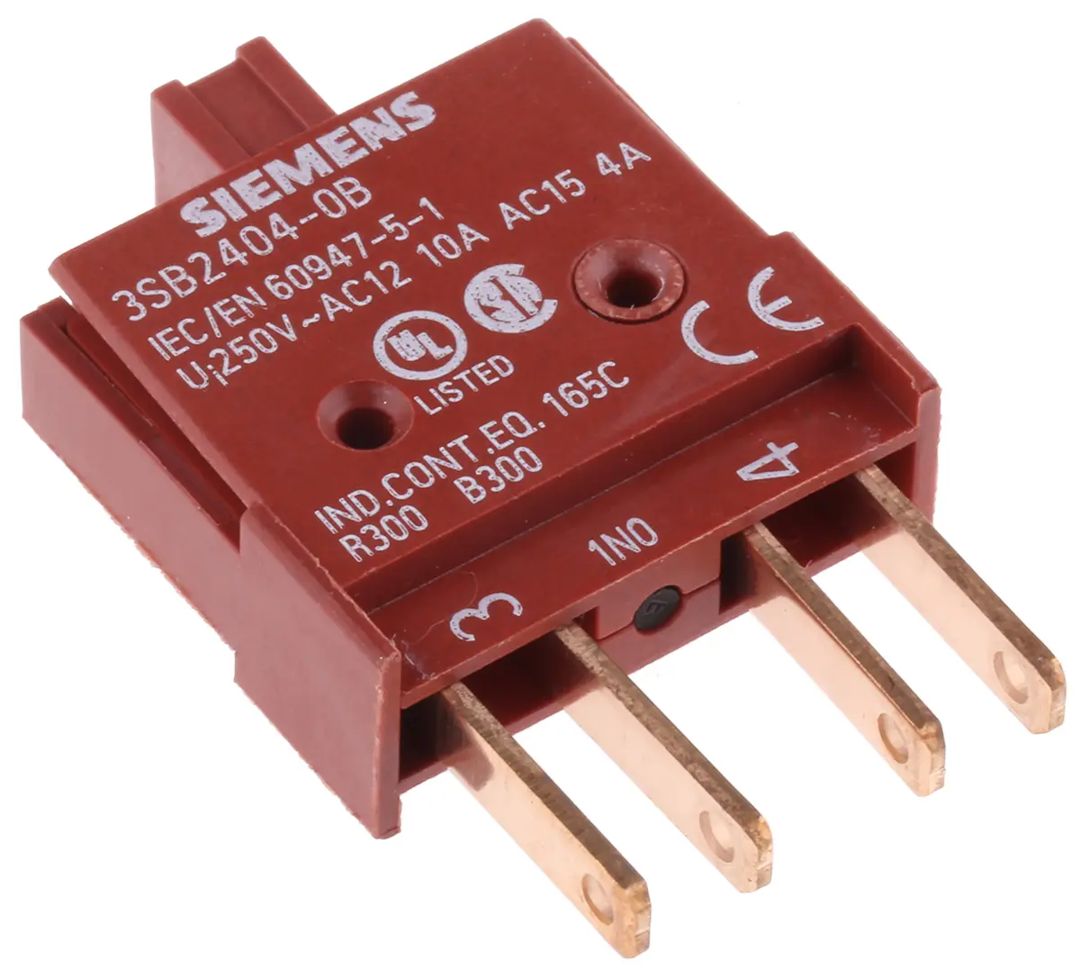 Produktfoto 1 von Siemens 3SB2 Kontaktblock 1 Schließer 5 → 230V für 3SB2 Flachstecker