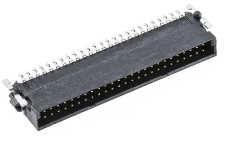 Produktfoto 1 von Fischer SMC Leiterplattenleiste gewinkelt, 50-polig / 2-reihig, Raster 1.27 mm Raster Oberfläche, Platine-Platine,
