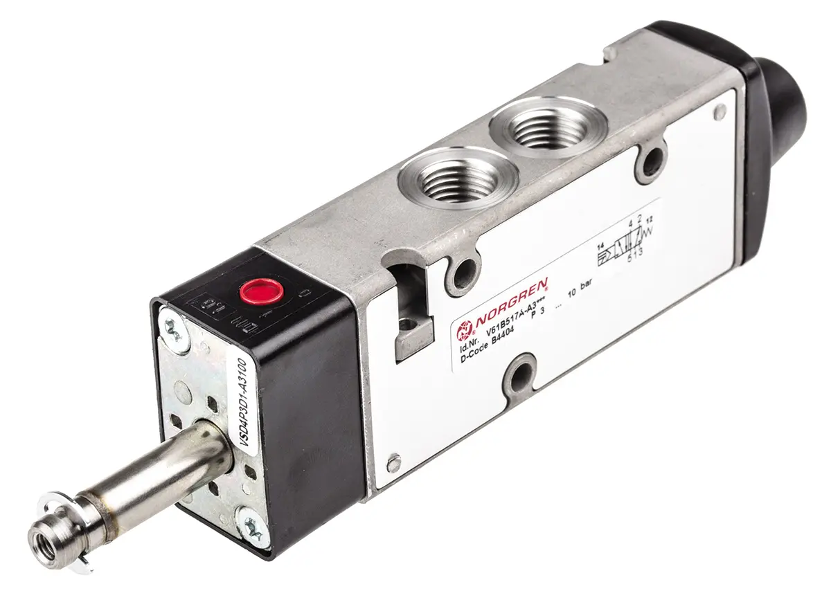 Produktfoto 1 von Norgren V60 Pneumatik-Magnetventil 5/2 G1/4, Magnet/Feder-betätigt
