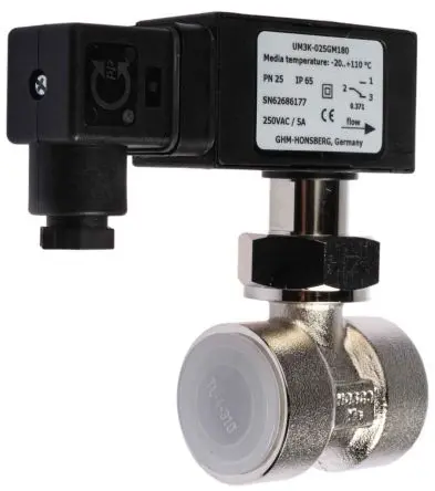 Produktfoto 1 von RS PRO Flüssig Durchflussschalter 14l/min → 18l/min Typ Paddel
