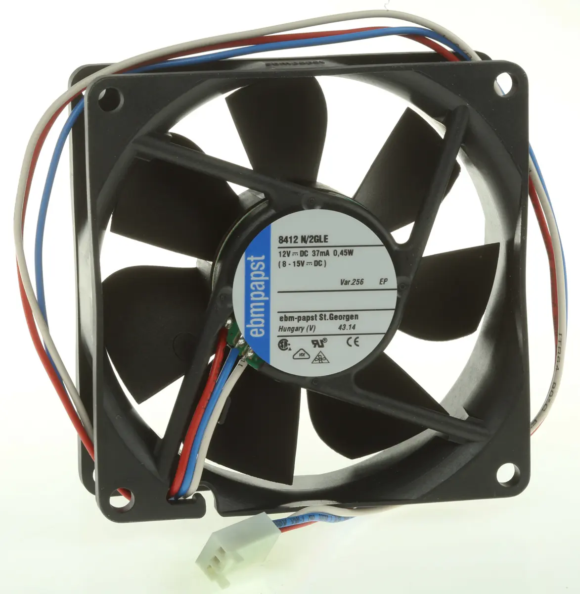 Produktfoto 1 von ebm-papst 8400 N DC-Axiallüfter, Gleitlager, 12 V dc / 500mW, 80 x 80 x 25mm, 1500U/min, 33m³/h