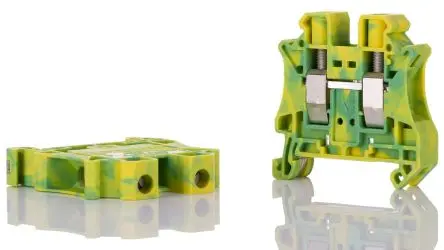 Produktfoto 1 von Phoenix Contact UT 10-PE Schutzleiterklemme 1 Grün, Gelb, 0.5mm², 16 mm², 8kV Schraubbefestigung ATEX