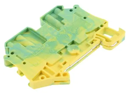 Produktfoto 1 von Phoenix Contact Schutzleiterklemme, UT 4-QUATTRO-PE, 4-polig, 10AWG, 26 AWG, 0.14mm², 6 mm² Schraubbefestigung, Grün,