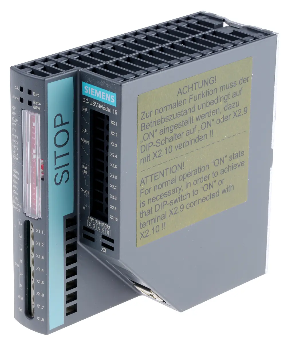Produktfoto 1 von Siemens SITOP DC DIN-Schienen USV Stromversorgung 360W, 19 → 28.5V dc / 15A