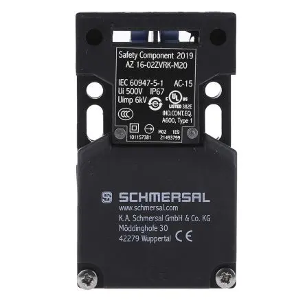 Produktfoto 1 von Schmersal AZ16 Sicherheits-Verriegelungsschalter Mit Schlüssel Verriegelung 2 Öffner Glasfaserverstärkter Kunststoff