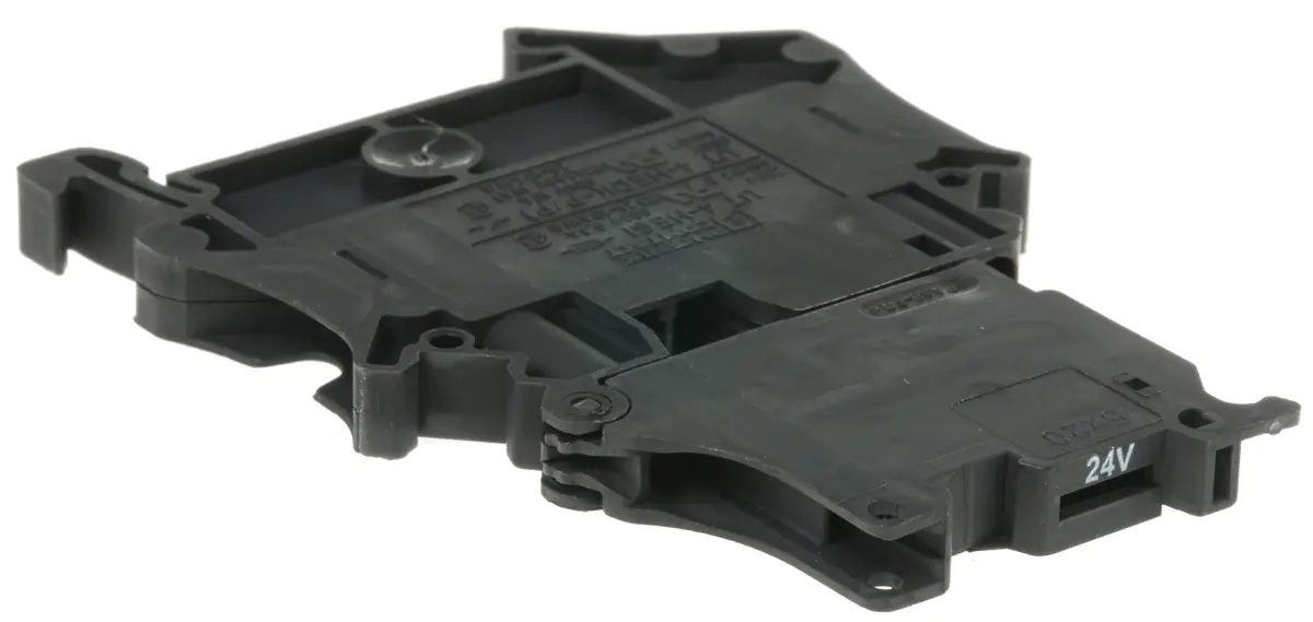 Produktfoto 1 von Phoenix Contact UT Reihenklemme mit Sicherungshalter 1 Schwarz, 0.14 to 4 mm², 24 V Schraubbefestigung Abgesichert ATEX