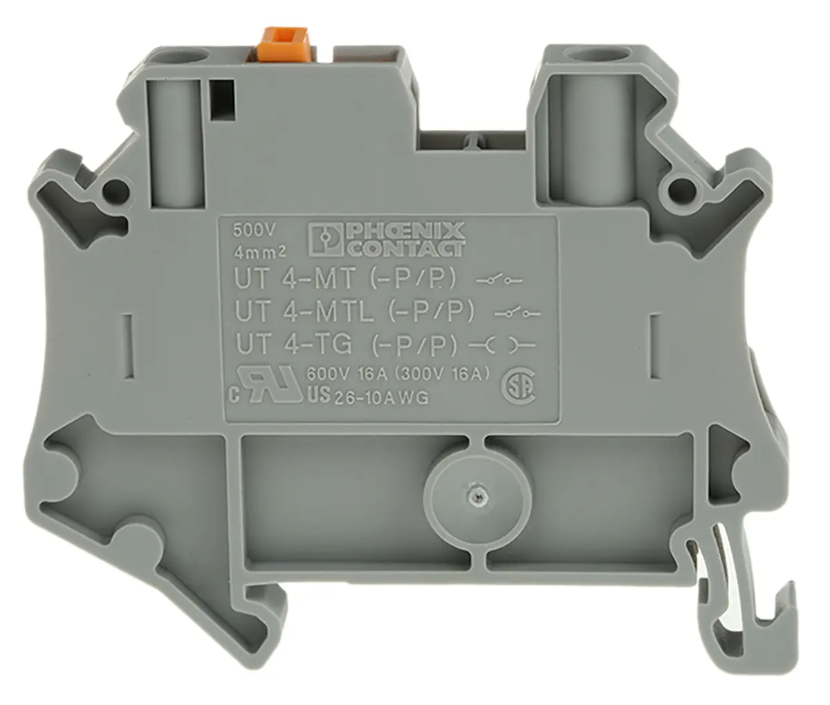 Produktfoto 1 von Phoenix Contact UT 4-MT Reihenklemme Einfach Grau, 0.14 → 6mm², 500 V / 20A, Schraubanschluss