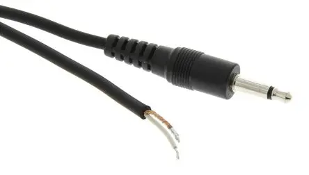 Produktfoto 1 von Switchcraft 35HR Hilfskabel, 3,5-mm-Mono-Jack / Nicht abgeschlossen Stecker L. 1.98 m Schwarz