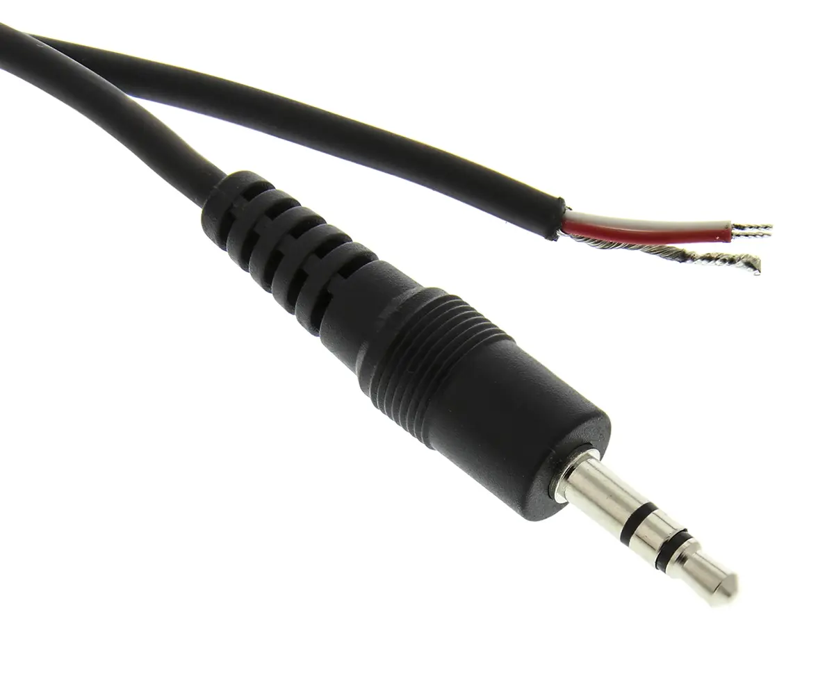 Produktfoto 1 von Switchcraft 35HR Hilfskabel, 3,5 mm Stereobuchse / Nicht abgeschlossen Stecker Schwarz
