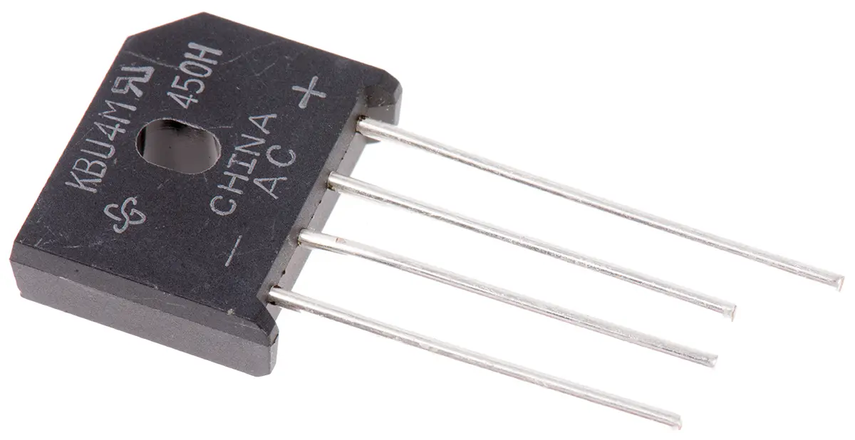 Produktfoto 1 von Vishay Brückengleichrichter 1000 V 200 A Durchsteckmontage 1 V KBU Einfach 4-Pin 5 μA