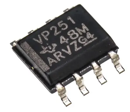 Produktfoto 1 von Texas Instruments CAN-Transceiver, 1 Mbit/s 1 Transceiver Abschaltung, Standby 65 mA, SOIC 8-Pin