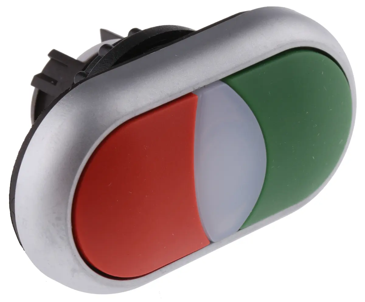 Produktfoto 1 von Eaton RMQ Titan M22 Drucktastenkopf Ø 22 mm, Rot, Grün Tastend Rund Rund Kunststoff, IP66