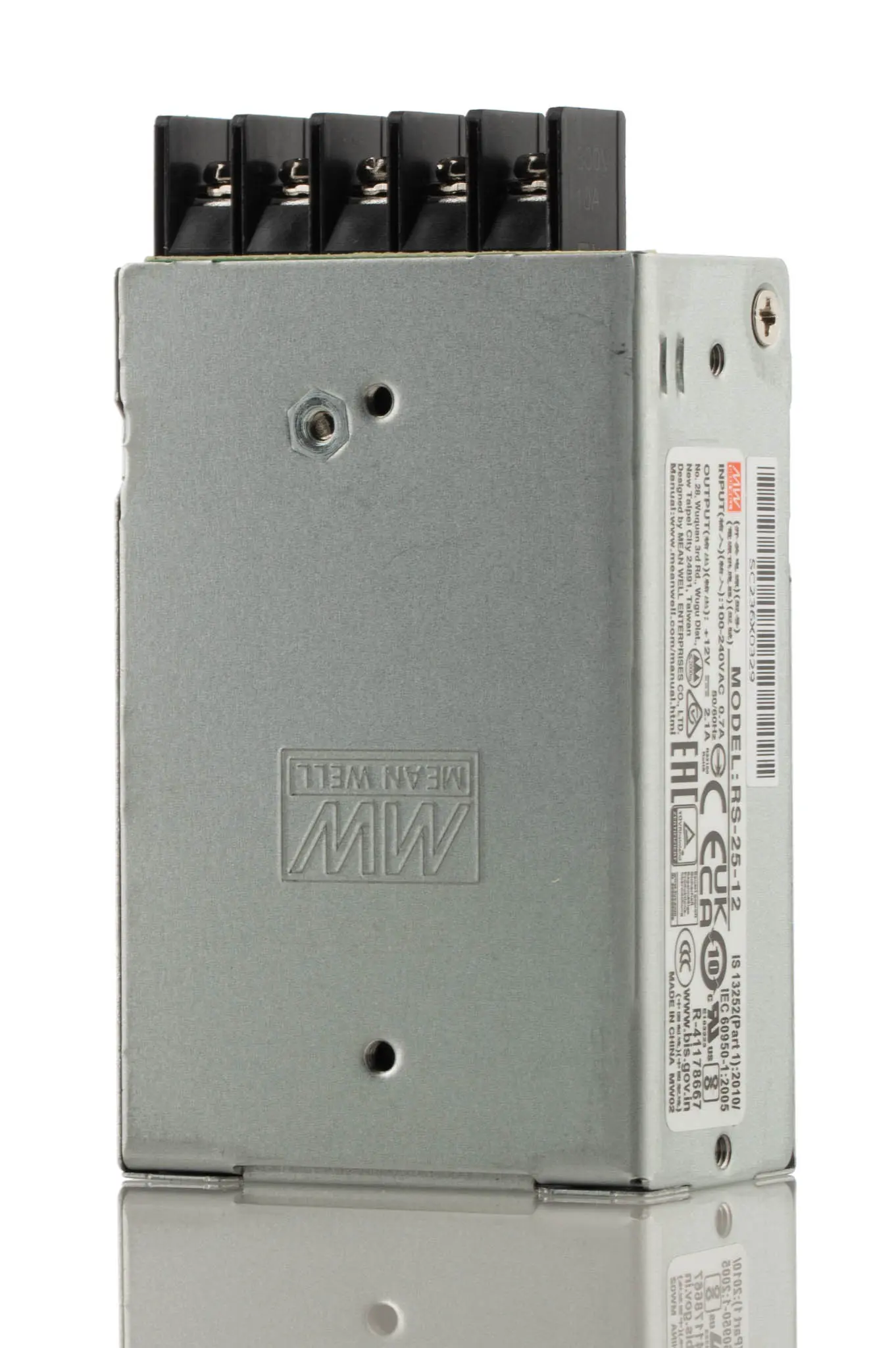 Produktfoto 1 von MEAN WELL RS25 Schaltnetzteil 1 12V dc 25 W, Fahrgestell 370 V dc, 264V ac