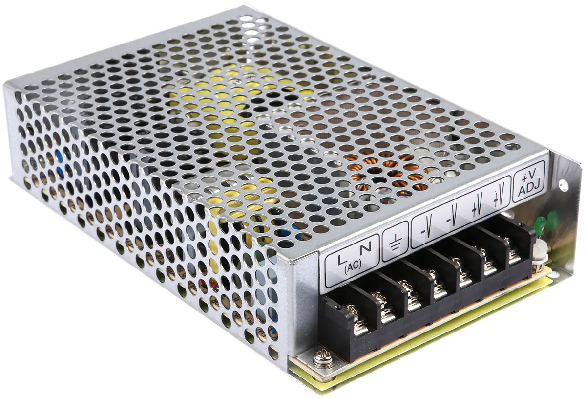 Produktfoto 1 von MEAN WELL RS100 Schaltnetzteil 1 24V dc 108 W, Fahrgestell 370 V dc, 264V ac