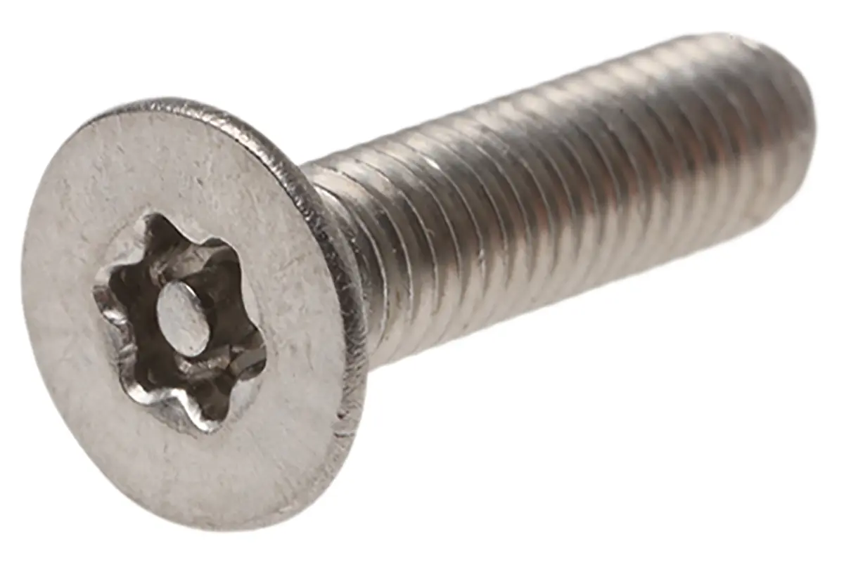 Produktfoto 1 von RS PRO Sicherheitsschraube Sicherheits Innensechskant Flach, Edelstahl glatt x 20 mm