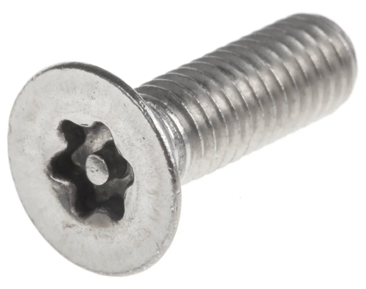 Produktfoto 1 von RS PRO Sicherheitsschraube Sicherheits Innensechskant Flach, Edelstahl glatt x 20 mm