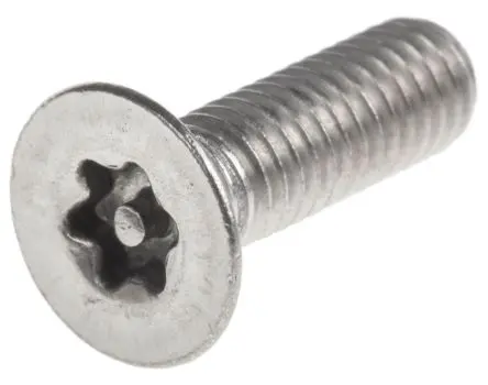 Produktfoto 1 von RS PRO Sicherheitsschraube Sicherheits Innensechskant Flach, Edelstahl glatt, M6 x 20 mm
