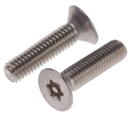 Produktfoto 1 von RS PRO Sicherheitsschraube Sicherheits Innensechskant Flach, Edelstahl glatt, M6 x 25 mm