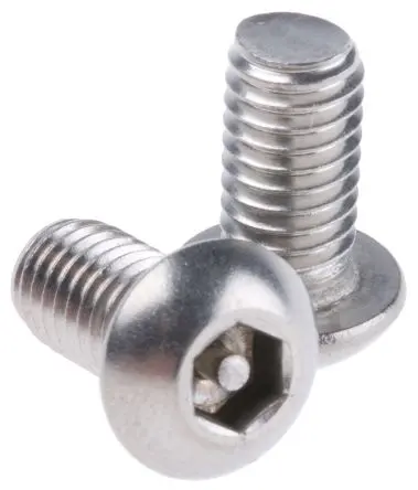 Produktfoto 1 von RS PRO Sicherheitsschraube Sicherheits Innensechskant Taste, Edelstahl glatt, M6 x 12 mm