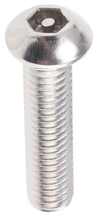 Produktfoto 1 von RS PRO Sicherheitsschraube Sicherheits Innensechskant Taste, Edelstahl glatt, M6 x 25 mm
