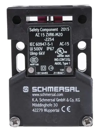 Produktfoto 1 von Schmersal AZ15 Sicherheits-Verriegelungsschalter Mit Schlüssel Verriegelung Öffner Glasfaserverstärkter Kunststoff