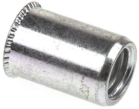Produktfoto 1 von POP Galvanisiert Gewindeeinsatz Stahl, Flansch-Ø 11.5 mm, Bef.Loch-Ø 10.6 mm, 10.5 mm, für Tafelstärken von 3 mm, für