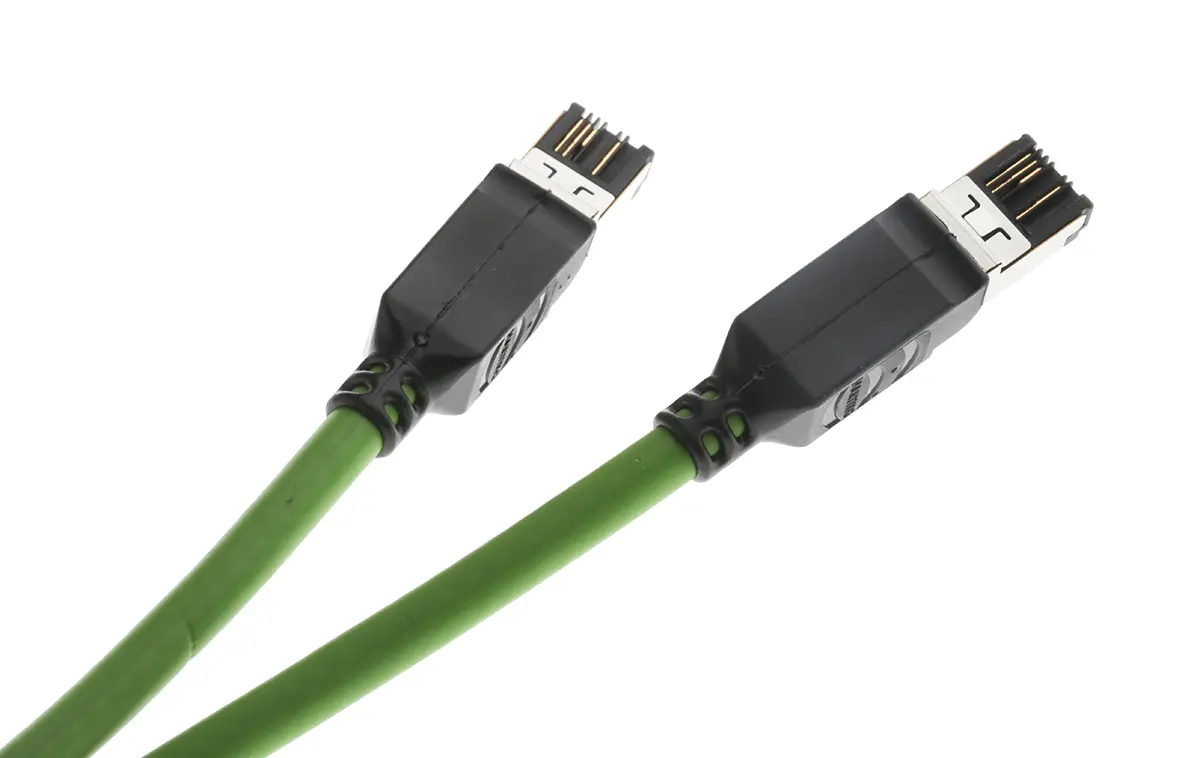 Produktfoto 1 von HARTING Cat.5 Ethernet-Kabel, 5 m, Grün U/FTP Stecker, A RJ45 Stecker, B RJ45, Polyvinylchlorid