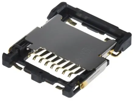 Produktfoto 1 von JAE ST1 MicroSD, Gerade Steckverbinder für Speicherkarten Stecker, 8-polig / 1-reihig Lot, Raster 1.1 mm, Scharnier
