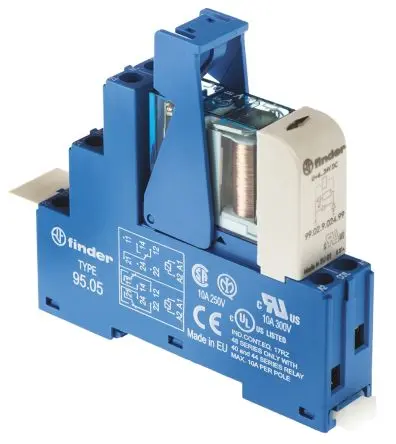 Produktfoto 1 von Finder 48 Interface Relais 24V dc, 2-poliger Umschalter DIN-Hutschiene 22.2mA