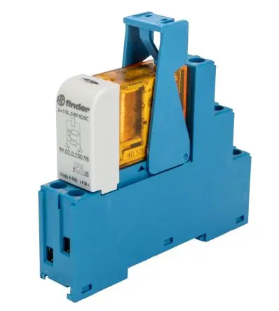 Produktfoto 1 von Finder 48 Interface Relais 110V ac, 2-poliger Umschalter DIN-Hutschiene 10.1mA