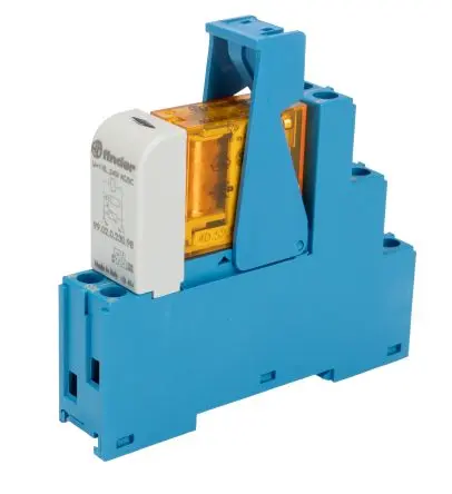 Produktfoto 1 von Finder 48 Interface Relais 230V ac, 2-poliger Umschalter DIN-Hutschiene 7mA