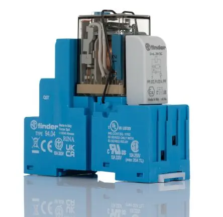 Produktfoto 1 von Finder 58 Interface Relais 12V dc, 4-poliger Schließer DIN-Hutschiene 86mA