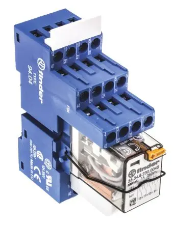 Produktfoto 1 von Finder 58 Interface Relais 230V ac, 4-poliger Schließer DIN-Hutschiene 6mA