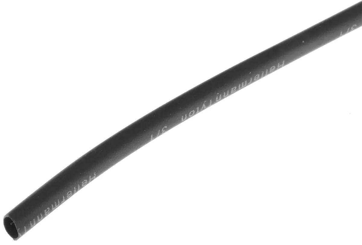 Produktfoto 1 von HellermannTyton TREDUX Wärmeschrumpfschlauch, Polyolefin vernetzt Schwarz, Ø 3 mm Schrumpfrate 3:1, Länge 1m