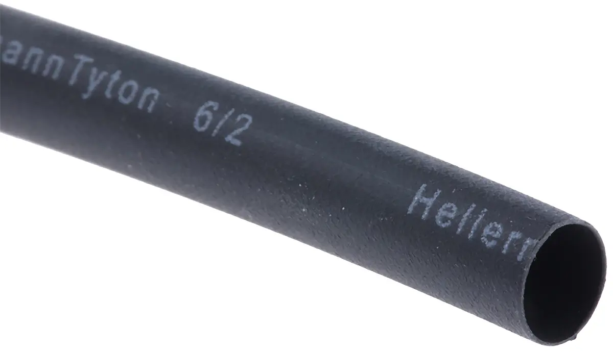HellermannTyton TREDUX Wärmeschrumpfschlauch, Polyolefin vernetzt Schwarz, Ø 6 mm Schrumpfrate 3:1, Länge 1m