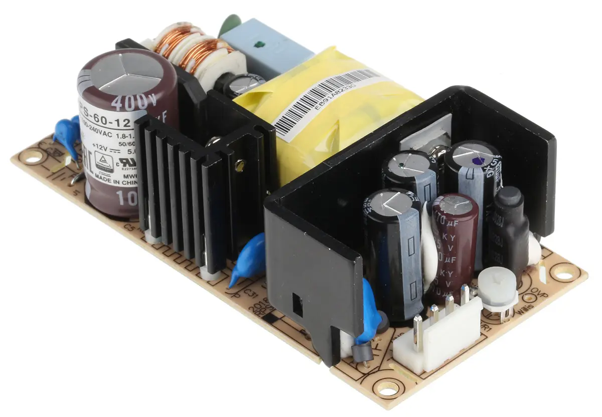 Produktfoto 1 von MEAN WELL Schaltnetzteil, 12V dc / 5A 60W 127 → 370 V dc, 90 → 264 V ac Offene Bauform,